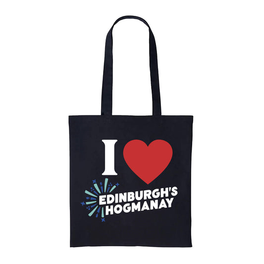 I ❤️ Edinburgh's Hogmanay Tote Bag - Black - Edinburgh's Hogmanay