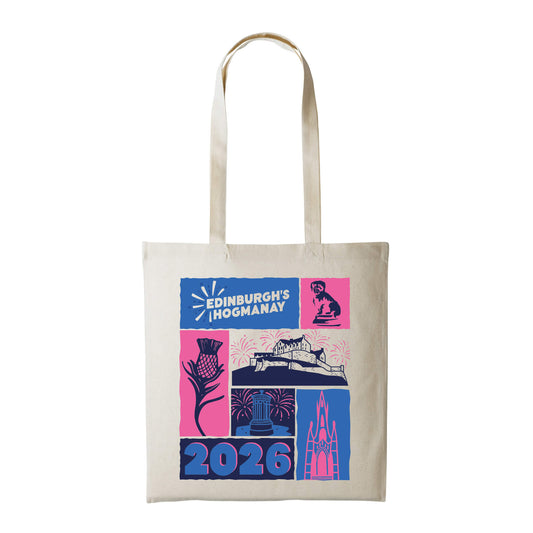 Landmark Tote Bag - Natural - Edinburgh's Hogmanay