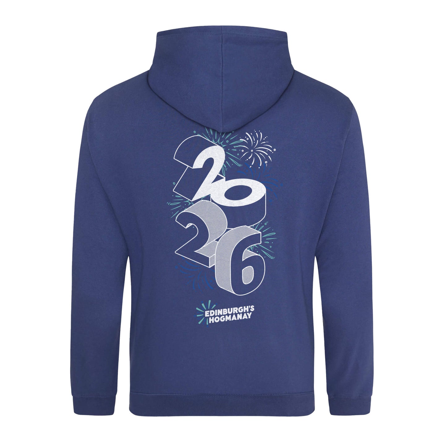 2026 Hoodie - Denim - Back - Edinburgh's Hogmanay