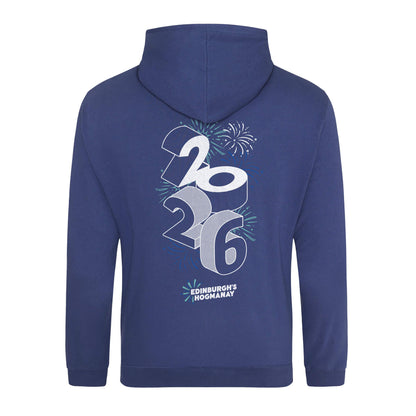 2026 Hoodie - Denim - Back - Edinburgh's Hogmanay