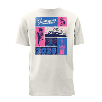 Landmark T-Shirt - Natural - Back - Edinburgh's Hogmanay